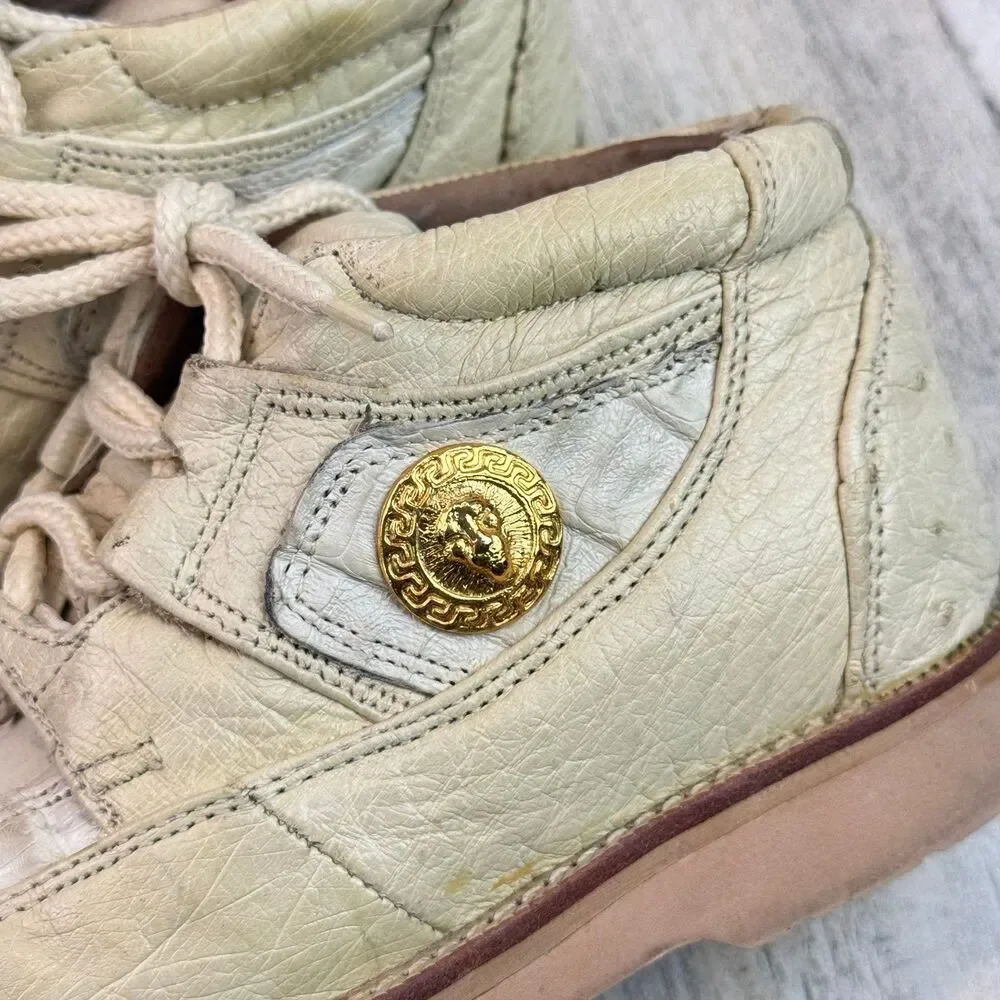 Sefeni Exotic Shoes Made of Tail crocodile & ostrich kids Size 11.5